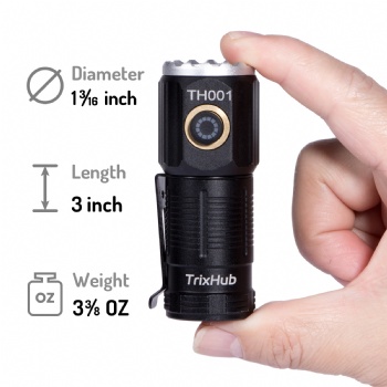 TH001 Small Rechargeable Flashlight 2 Pack