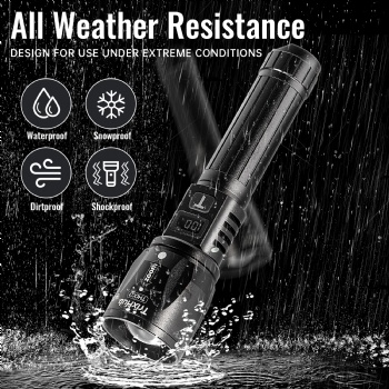 TH003 5 Mode Rechargeable Flashlights 2 Pack