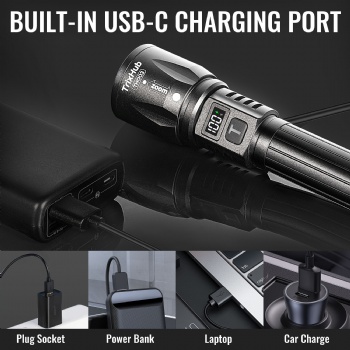 TH003 5 Mode Rechargeable Flashlights 2 Pack